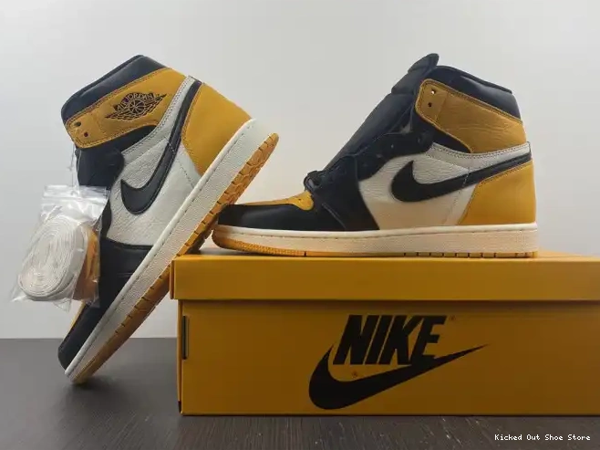 Kick Theory Yellow 555088-711 OG High 1 Air Toe Jordan 0603